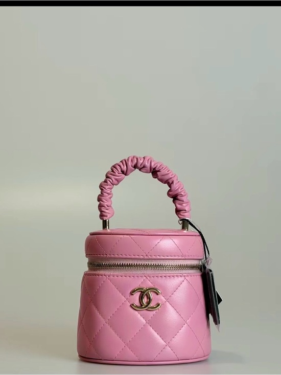 CHANEL Handbags - CHANEL Pink Quilted Top-Handle Vanity Mini Bag
